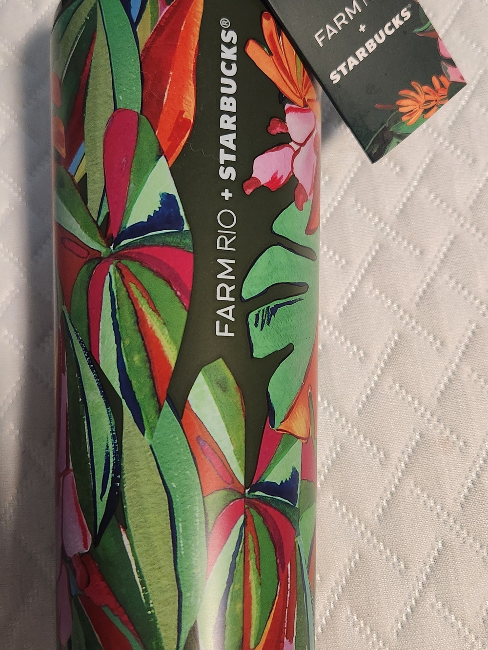 Farm Rio x Starbucks Tropical Floral Green & Multicolor Body Mist Bottle